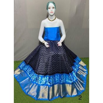 PSRGFSLG5Y11SZDC26- Free Size Ikat Silk Lehenga