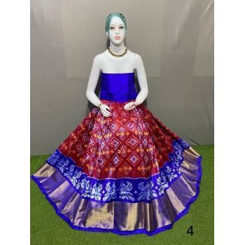 PSRGFSLG5Y11SZDC29- Free Size Ikat Silk Lehenga