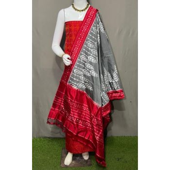 PSRGSDST5Y12FFCD45- Ikat Silk dupatta with Ikat sico top