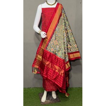 PSRGSDST5Y12FFCD51- Ikat Silk dupatta with Ikat sico top