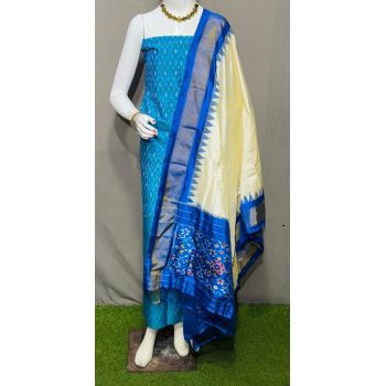 PSRGSDST5Y12FFCD56- Ikat Silk dupatta with Ikat sico top