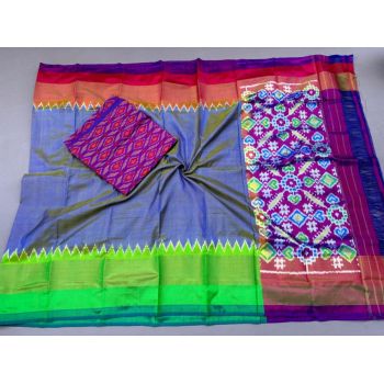 PSSISDST5Y21FSDC08- Ikat Silk dupatta with Ikat sico top