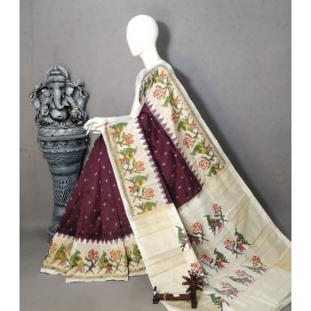 PALUIDSS5Y20NSCD18- Ikat silk saree