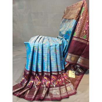 PGMRIDSS5Y21NTCD01- Full tissue Ikat silk saree