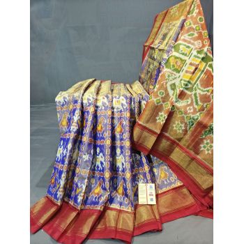PGMRIDSS5Y21NTCD02- Full tissue Ikat silk saree