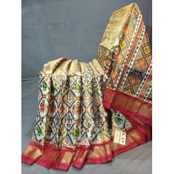 PGMRIDSS5Y21NTCD06- Full tissue Ikat silk saree