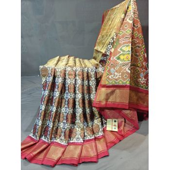 PGMRIDSS5Y21NTCD11- Full tissue Ikat silk saree