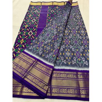 PSNTKBRS5Y20CSCC02- Kanchi border Ikat silk saree