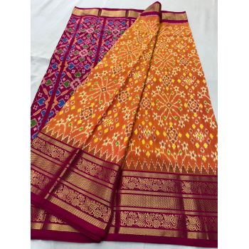 PSNTKBRS5Y20CSCC03- Kanchi border Ikat silk saree