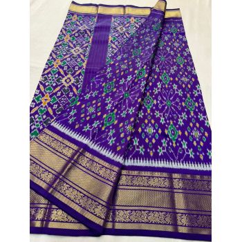 PSNTKBRS5Y20CSCC04- Kanchi border Ikat silk saree
