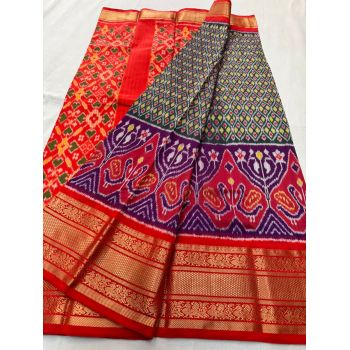 PSNTKBRS5Y20CSCC08- Kanchi border Ikat silk saree