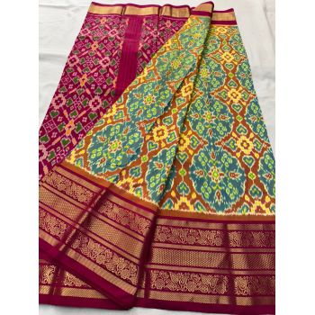 PSNTKBRS5Y20CSCC16- Kanchi border Ikat silk saree