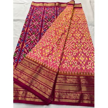 PSNTKBRS5Y20CSCC19- Kanchi border Ikat silk saree