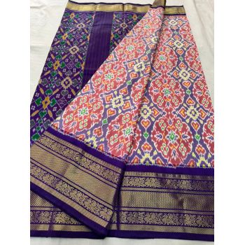 PSNTKBRS5Y20CSCC22- Kanchi border Ikat silk saree