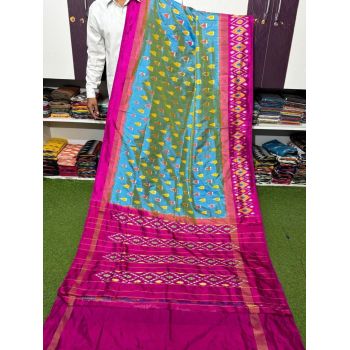 PSRGILWS5Y20XZDC37- light weight Ikat silk saree