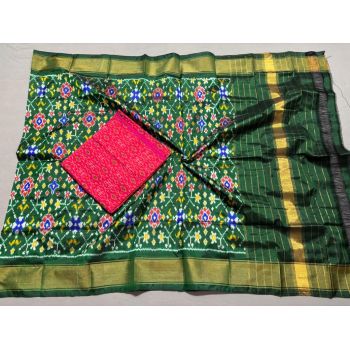 PSSISDST5N05FSDC04- Ikat Silk dupatta with Ikat sico top