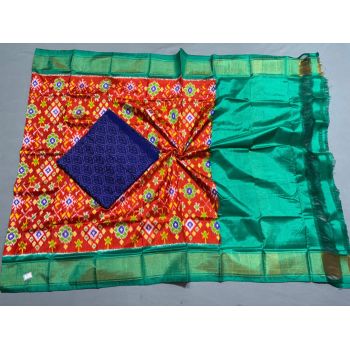 PSSISDST5N05FSDC05- Ikat Silk dupatta with Ikat sico top