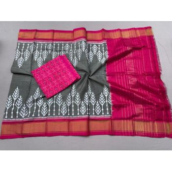 PSSISDST5Y21FSDC40- Ikat Silk dupatta with Ikat sico top