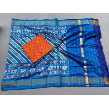 PSSISDST5Y21FSDC47- Ikat Silk dupatta with Ikat sico top