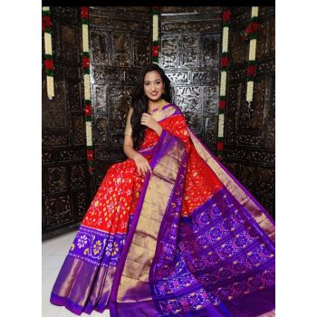 PDLSIDSS5N04BBCD04- Ikat silk saree