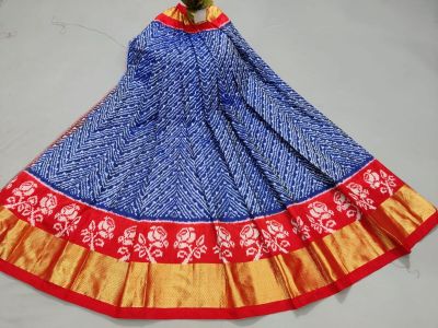 PSSIFSLG5A07SZDC44- Free Size Ikat Silk Lehenga