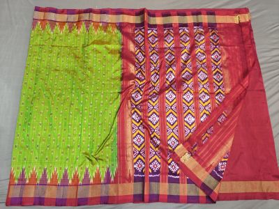 PGMRILWS5A07XECD40- light weight Ikat silk saree