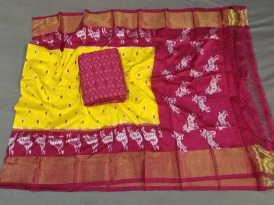 PGMRSDST5A06FSDD05- Ikat Silk dupatta with Ikat sico top