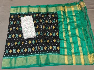 PGMRSDST5A06FSDD09- Ikat Silk dupatta with Ikat sico top