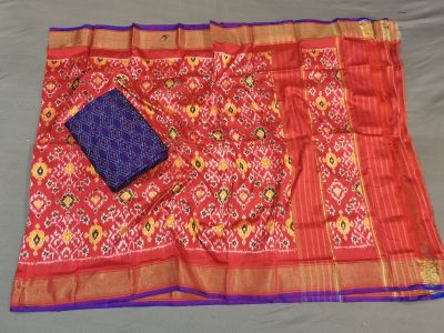 PGMRSDST5A06FSDD11- Ikat Silk dupatta with Ikat sico top