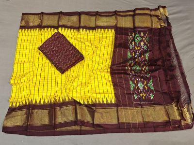 PGMRSDST5A06FSDD14- Ikat Silk dupatta with Ikat sico top
