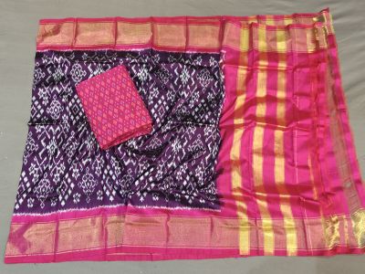 PGMRSDST5A06FSDD15- Ikat Silk dupatta with Ikat sico top