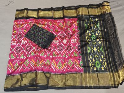 PGMRSDST5A06FSDD17- Ikat Silk dupatta with Ikat sico top