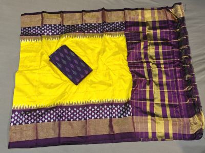 PGMRSDST5A06FSDD19- Ikat Silk dupatta with Ikat sico top
