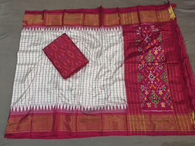 PGMRSDST5A06FSDD41- Ikat Silk dupatta with Ikat sico top