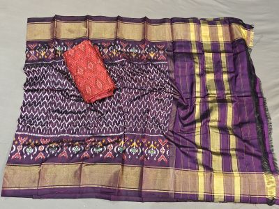 PGMRSDST5A06FSDD45- Ikat Silk dupatta with Ikat sico top