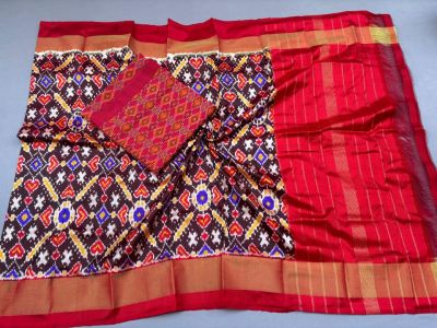 PSSISDST5A08FSDC01- Ikat Silk dupatta with Ikat sico top