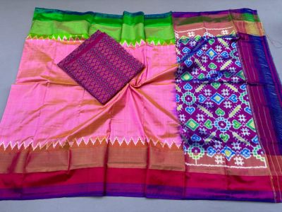 PSSISDST5A08FSDC14- Ikat Silk dupatta with Ikat sico top