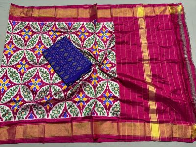 PSSISDST5A08FSDC16- Ikat Silk dupatta with Ikat sico top