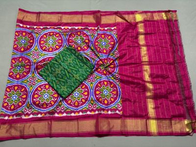 PSSISDST5A08FSDC17- Ikat Silk dupatta with Ikat sico top
