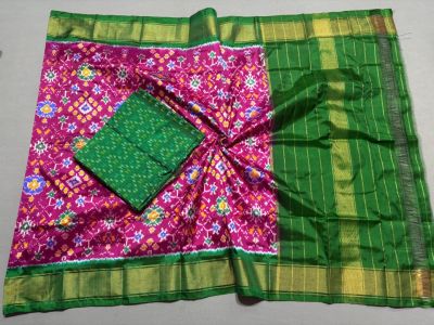 PSSISDST5A08FSDC20- Ikat Silk dupatta with Ikat sico top