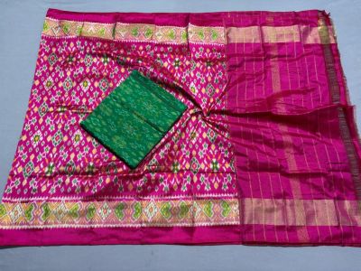 PSSISDST5A08FSDC23- Ikat Silk dupatta with Ikat sico top