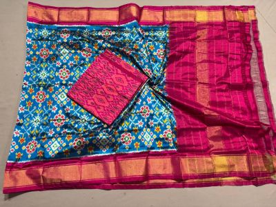 PSSISDST5A08FSDC26- Ikat Silk dupatta with Ikat sico top