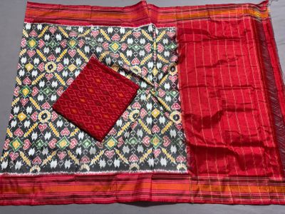 PSSISDST5A08FSDC28- Ikat Silk dupatta with Ikat sico top