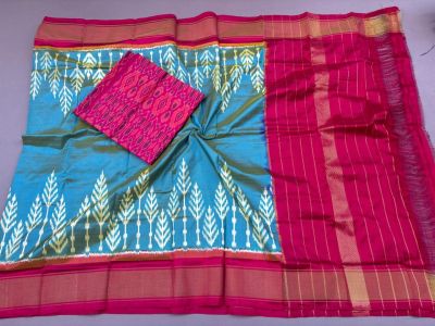 PSSISDST5A08FSDC30- Ikat Silk dupatta with Ikat sico top