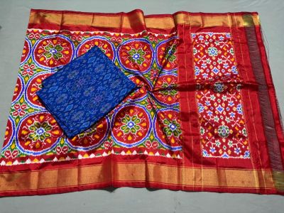 PSSISDST5A08FSDC40- Ikat Silk dupatta with Ikat sico top