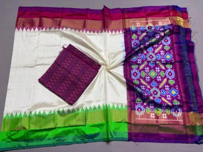 PSSISDST5A08FSDC43- Ikat Silk dupatta with Ikat sico top