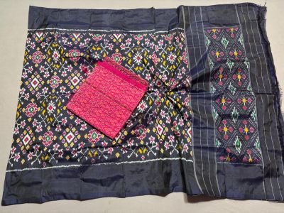 PSSISDST5A08FSDC45- Ikat Silk dupatta with Ikat sico top