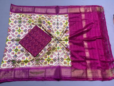 PSSISDST5A08FSDC47- Ikat Silk dupatta with Ikat sico top
