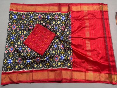 PSSISDST5A08FSDC49- Ikat Silk dupatta with Ikat sico top