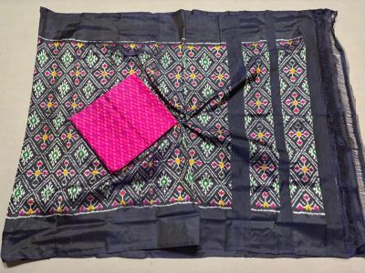 PSSISDST5A08FSDC50- Ikat Silk dupatta with Ikat sico top